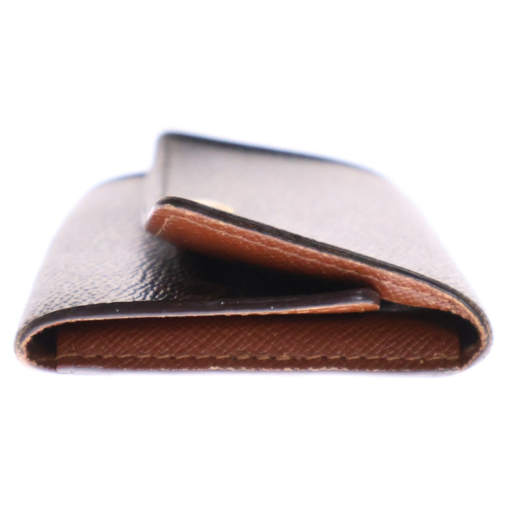LOUIS VUITTON(ルイヴィトン) ダミエ ミュルティクレ6 キーケース キーリング バッグチャーム PVC ゴールド金具 ブラウン レザー N62630