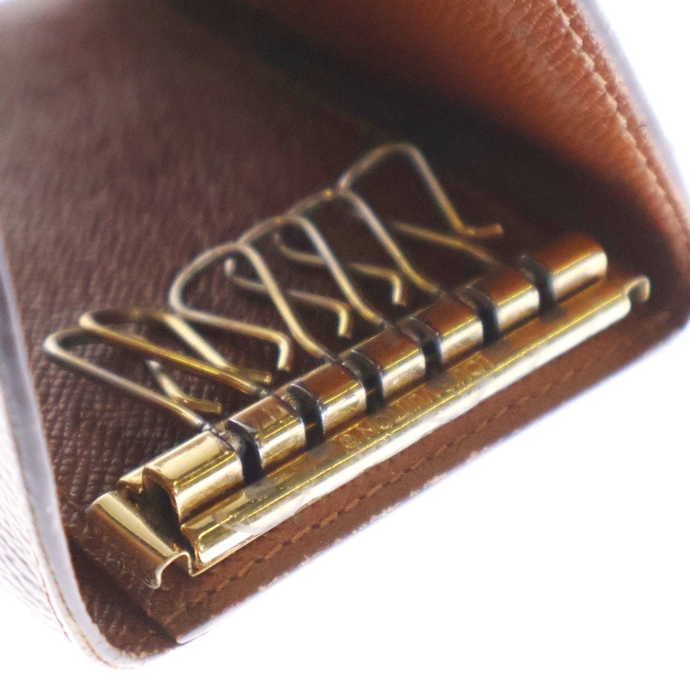 LOUIS VUITTON(ルイヴィトン) ダミエ ミュルティクレ6 キーケース キーリング バッグチャーム PVC ゴールド金具 ブラウン レザー N62630