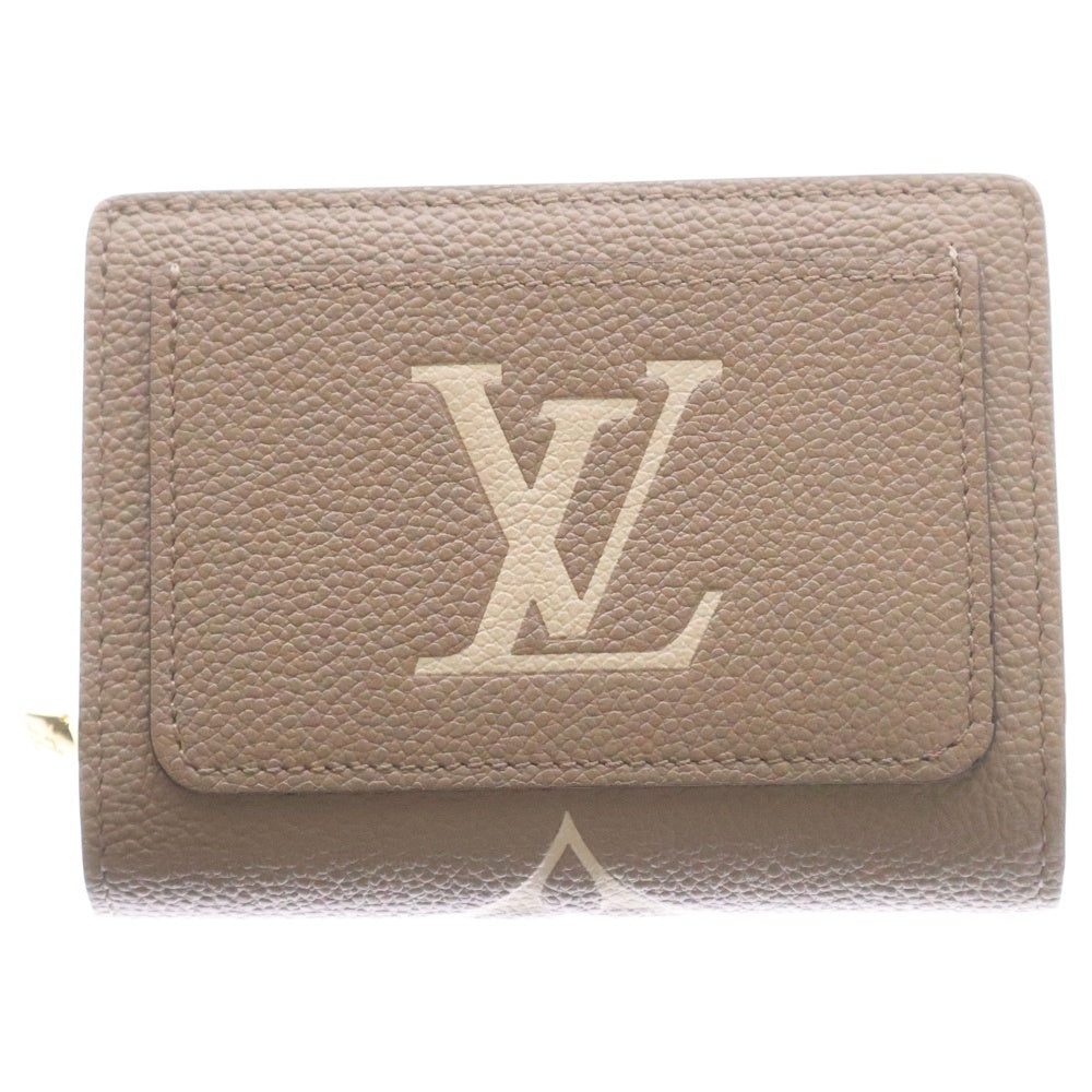 LOUIS VUITTON(ルイヴィトン) モノグラムアンプラント バイカラー ポルトフォイユクレア トゥルトレールクレーム 二つ折り財布 コンパクトウォレット ゴールド金具 M82370