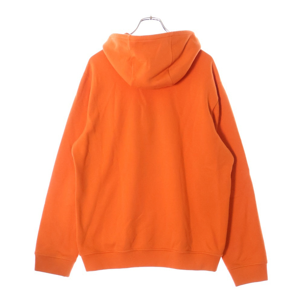 HERMES(エルメス) フロントレザーパッチプルオーバーパーカー オレンジ