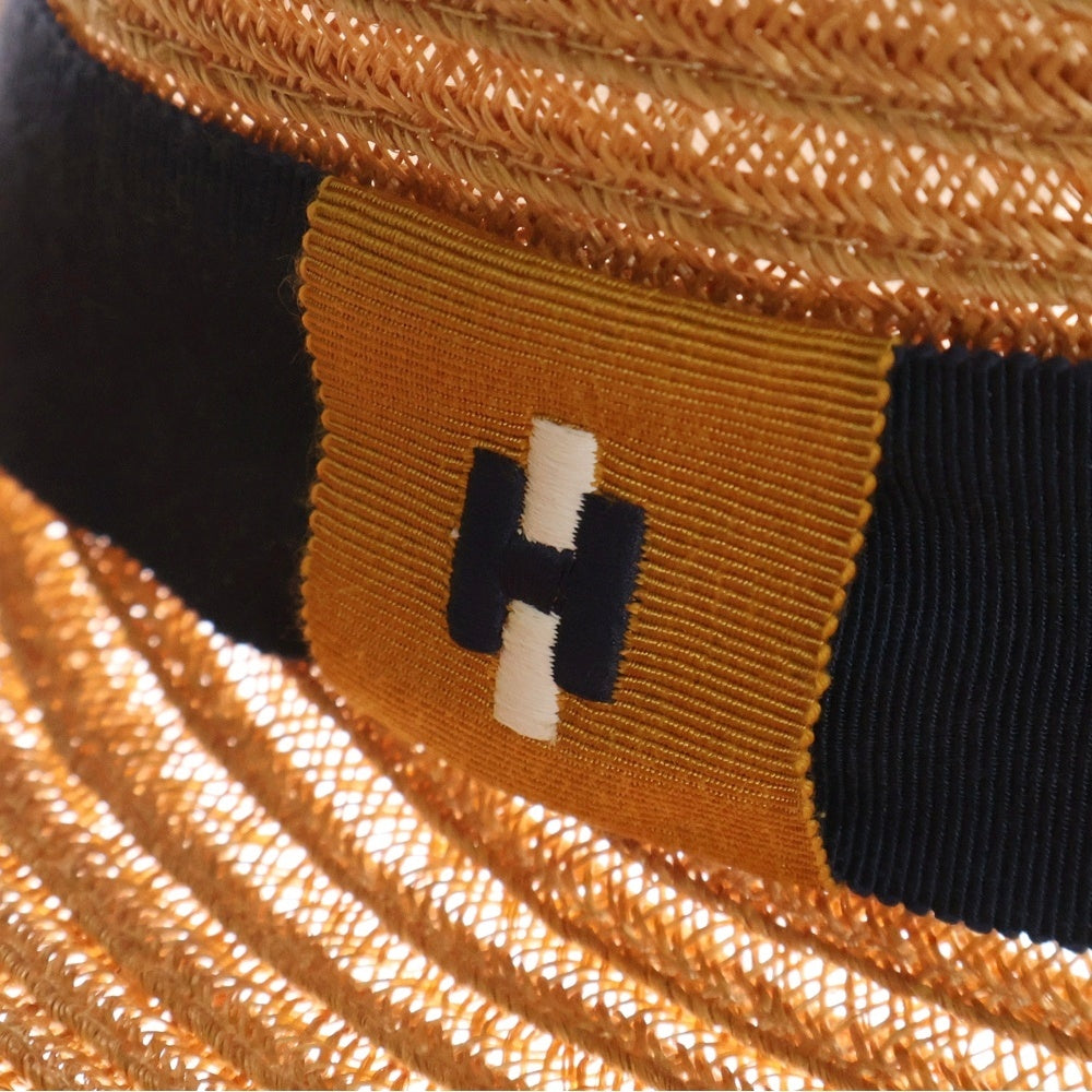HERMES(エルメス) 麦わら帽子 ハット ブラウン サイズ58