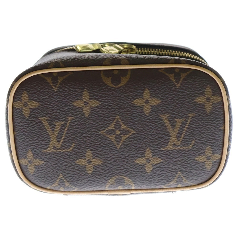LOUIS VUITTON(ルイヴィトン) モノグラム ニース ナノ バニティ ブラウン PVCレザー M44936 ICタイプ