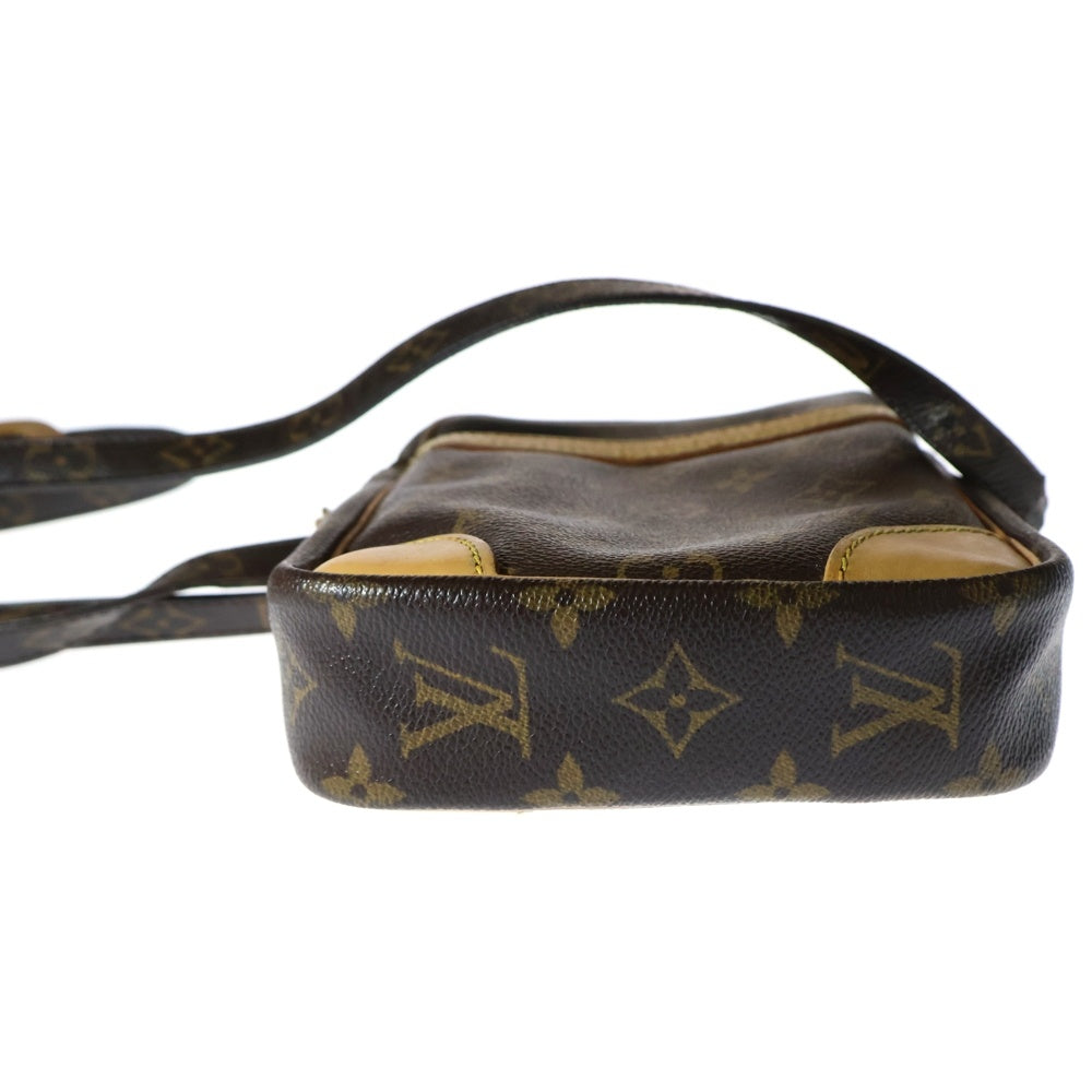 LOUIS VUITTON(ルイヴィトン) モノグラム ダヌーブ ショルダーバッグ ミニバッグ ブラウン PVCレザー ゴールド金具 M45266