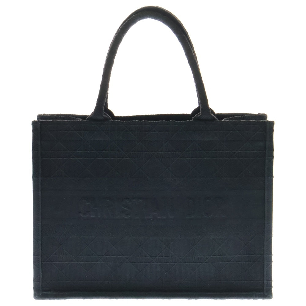 Christian Dior(クリスチャンディオール) Book Tote ブックトート カナージュ キャンパス ミディアム トートバッグ ブラック レディース