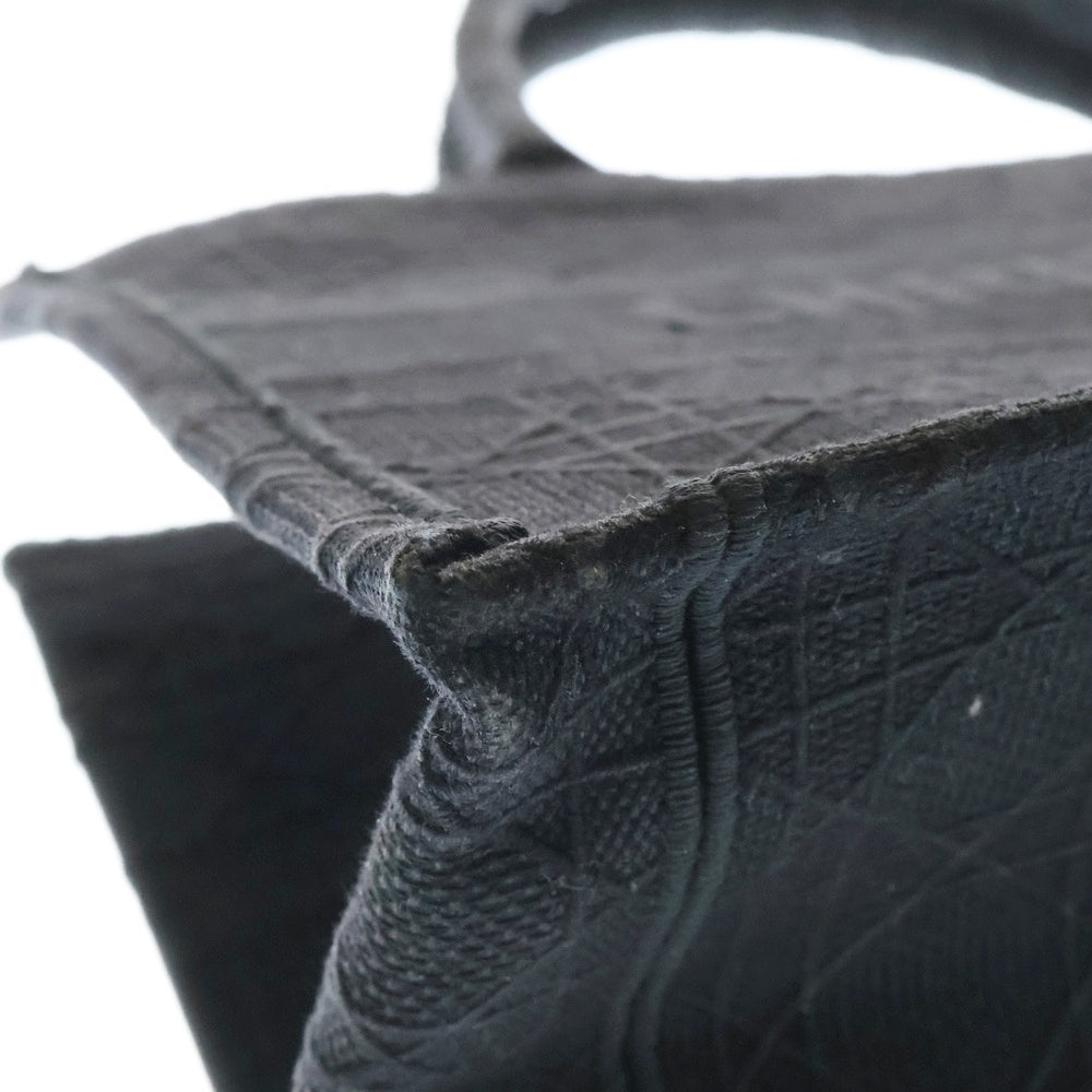 Christian Dior(クリスチャンディオール) Book Tote ブックトート カナージュ キャンパス ミディアム トートバッグ ブラック レディース