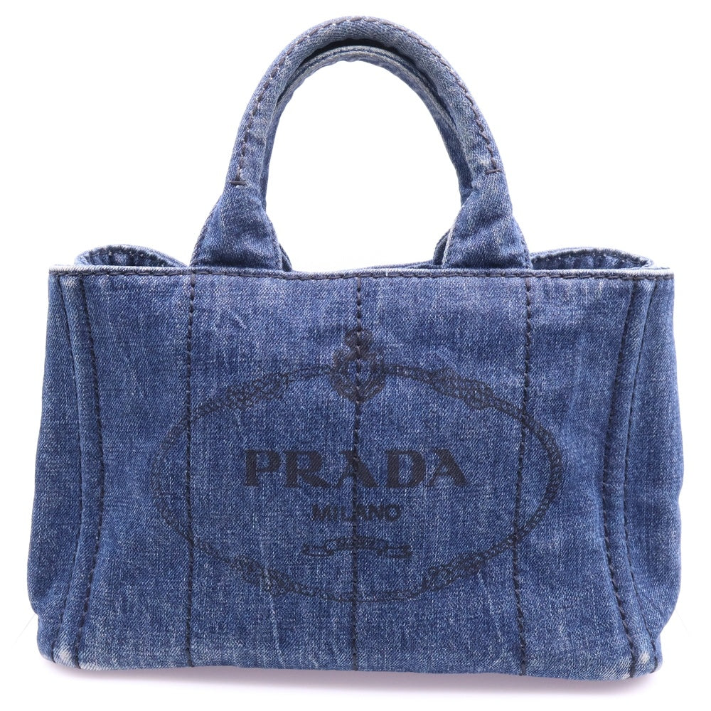 PRADA(プラダ) カナパ トートバッグ ハンドバッグ インディゴブルー デニム BN2439