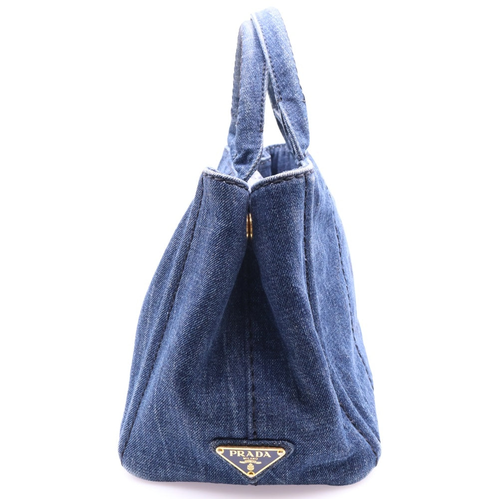PRADA(プラダ) カナパ トートバッグ ハンドバッグ インディゴブルー デニム BN2439