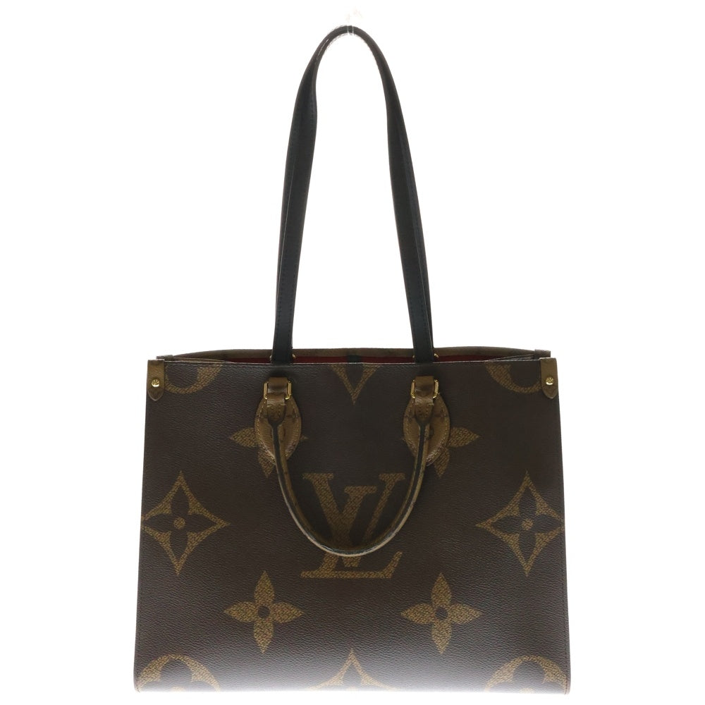 LOUIS VUITTON(ルイヴィトン) モノグラムジャイアント リバース オンザゴーMM ハンドバッグ ブラウン PVCレザー RFID M45321