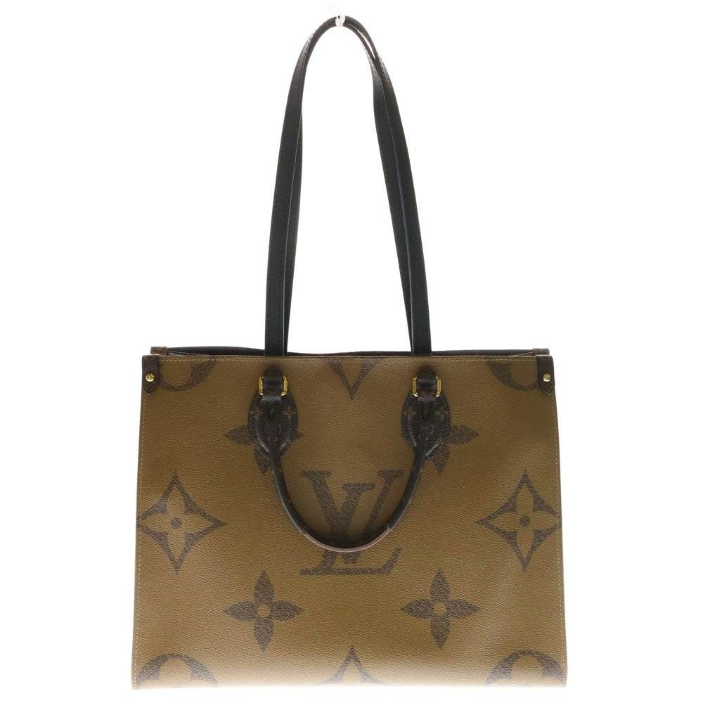 LOUIS VUITTON(ルイヴィトン) モノグラムジャイアント リバース オンザゴーMM ハンドバッグ ブラウン PVCレザー RFID M45321