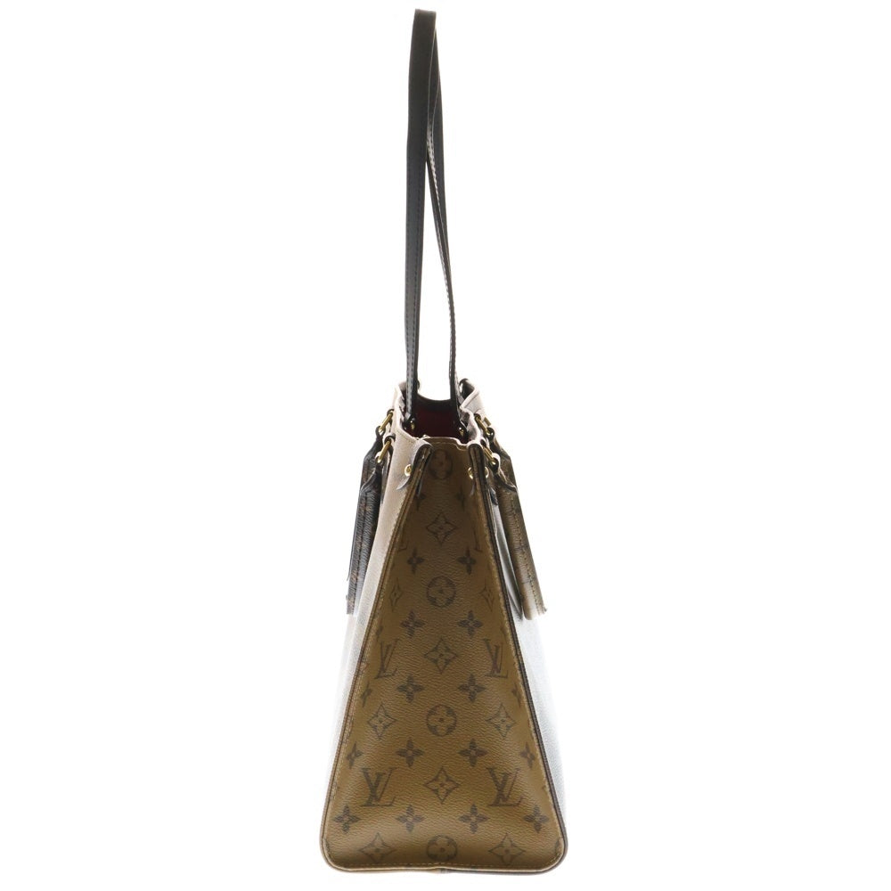 LOUIS VUITTON(ルイヴィトン) モノグラムジャイアント リバース オンザゴーMM ハンドバッグ ブラウン PVCレザー RFID M45321