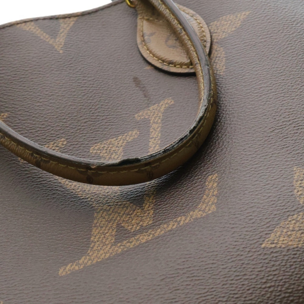 LOUIS VUITTON(ルイヴィトン) モノグラムジャイアント リバース オンザゴーMM ハンドバッグ ブラウン PVCレザー RFID M45321