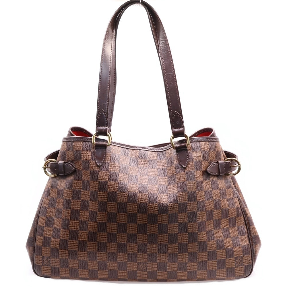 LOUIS VUITTON(ルイヴィトン) ダミエ エベヌ バティニョール オリゾンタル トートバッグ ハンドバッグ ゴールド金具 レザー×PVC ブラウン レザー N48179