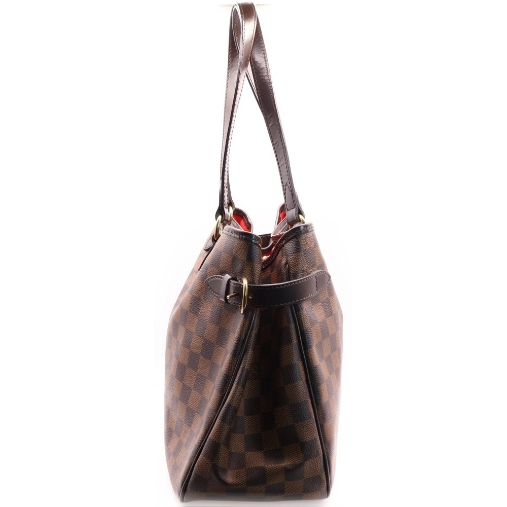 LOUIS VUITTON(ルイヴィトン) ダミエ エベヌ バティニョール オリゾンタル トートバッグ ハンドバッグ ゴールド金具 レザー×PVC ブラウン レザー N48179