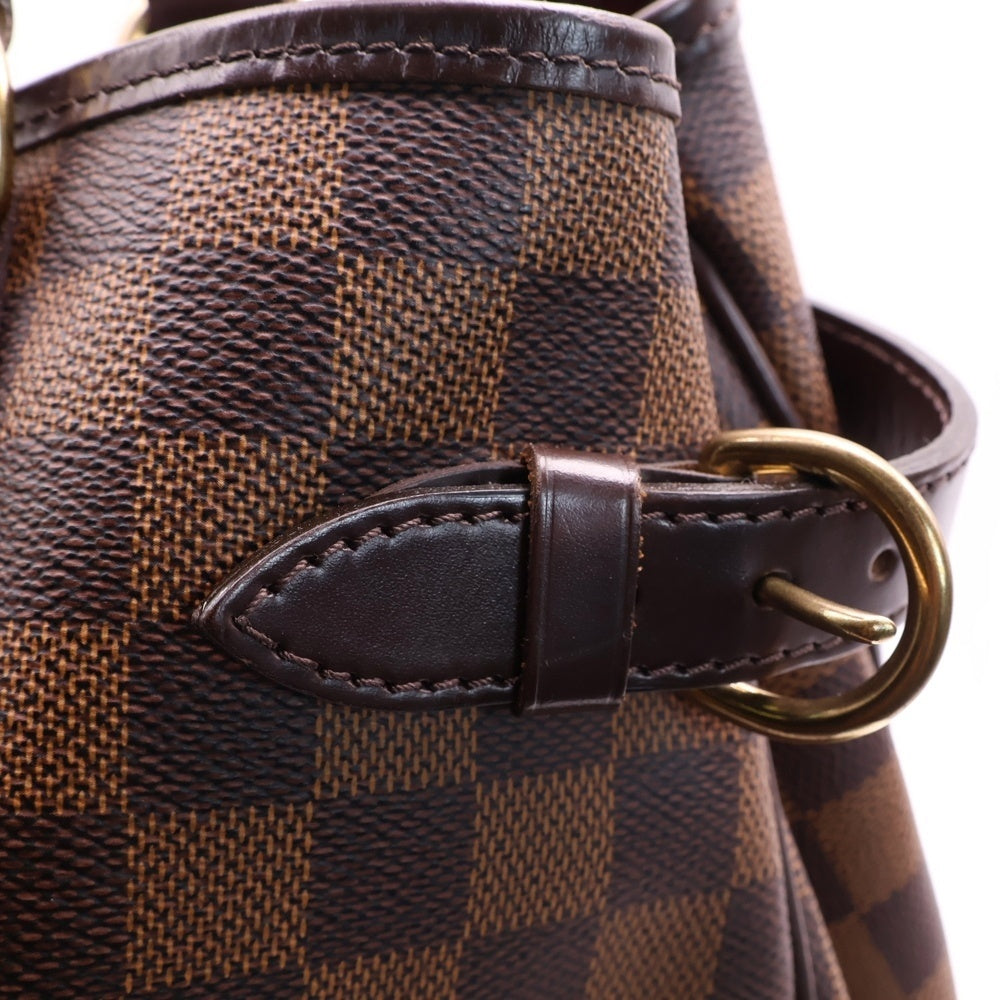 LOUIS VUITTON(ルイヴィトン) ダミエ エベヌ バティニョール オリゾンタル トートバッグ ハンドバッグ ゴールド金具 レザー×PVC ブラウン レザー N48179