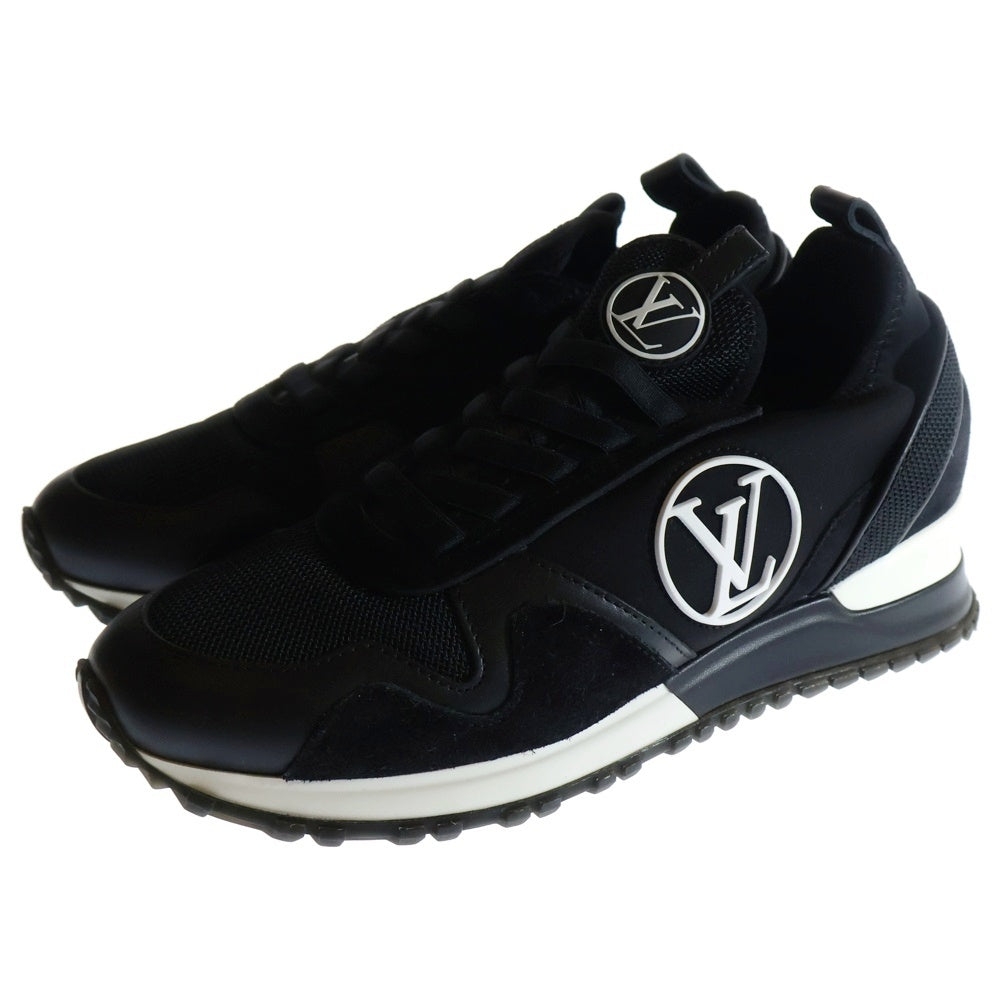 LOUIS VUITTON(ルイヴィトン) ランアウェイライン スニーカー 黒 レザー×スエード 361/2 1ABW5M