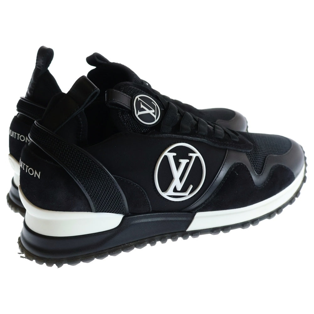 LOUIS VUITTON(ルイヴィトン) ランアウェイライン スニーカー 黒 レザー×スエード 361/2 1ABW5M