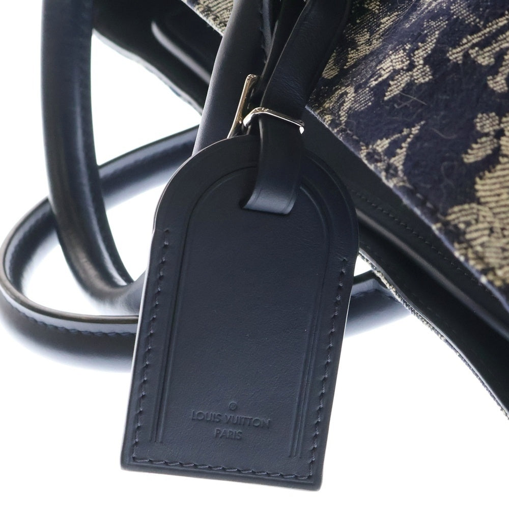 LOUIS VUITTON(ルイヴィトン) モノグラム タペストリー グラン・サック トートバッグ ハンドバッグ ネイビー デニム ブルー シルバー金具 M57284