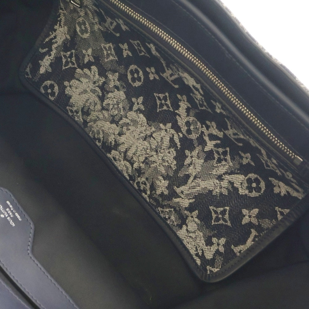 LOUIS VUITTON(ルイヴィトン) モノグラム タペストリー グラン・サック トートバッグ ハンドバッグ ネイビー デニム ブルー シルバー金具 M57284