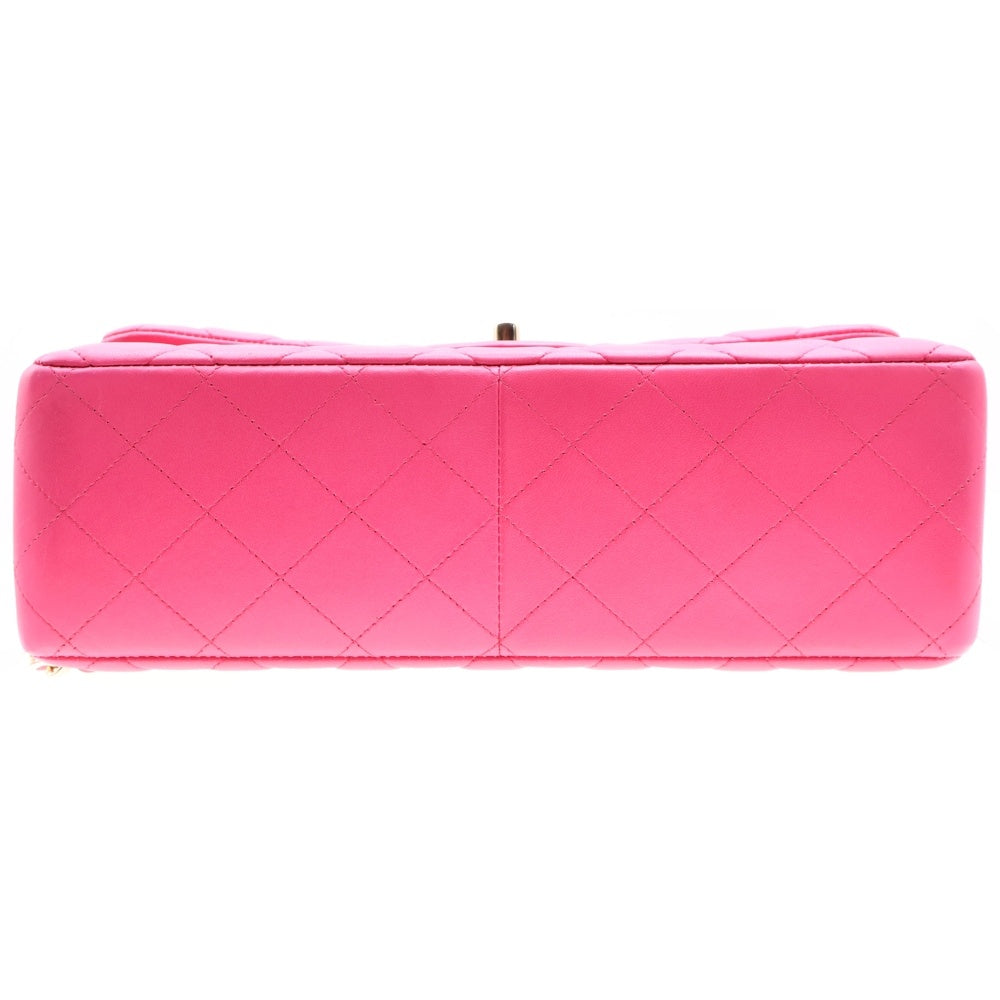 CHANEL(シャネル) マトラッセ30 ダブルフラップ ダブルチェーン ショルダーバッグ ピンク ラムスキン ゴールド金具 A58600