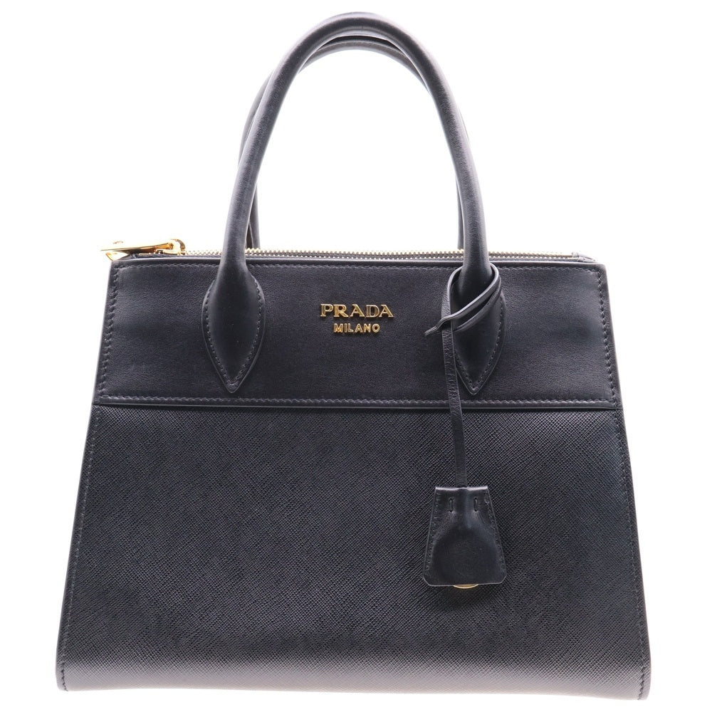 PRADA(プラダ) サフィアーノ 2WAY ショルダーバッグ ハンドバッグ ブラック レザー 1BA103