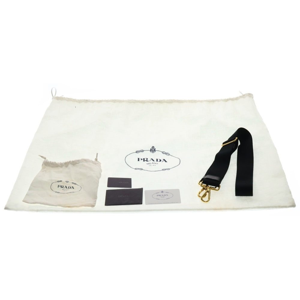 PRADA(プラダ) カナパ 2wayバック ハンドバック ショルダーバック トートバッグ ゴールド金具 キャンバス ブラック 1BG642