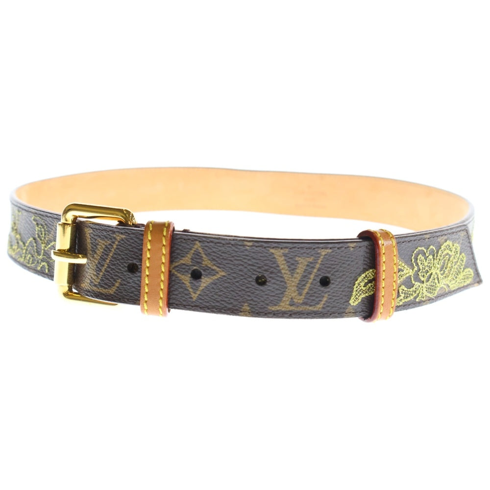 LOUIS VUITTON(ルイヴィトン) モノグラム サンチュール ベルト アルジャン レザーベルト ブラウン M6952