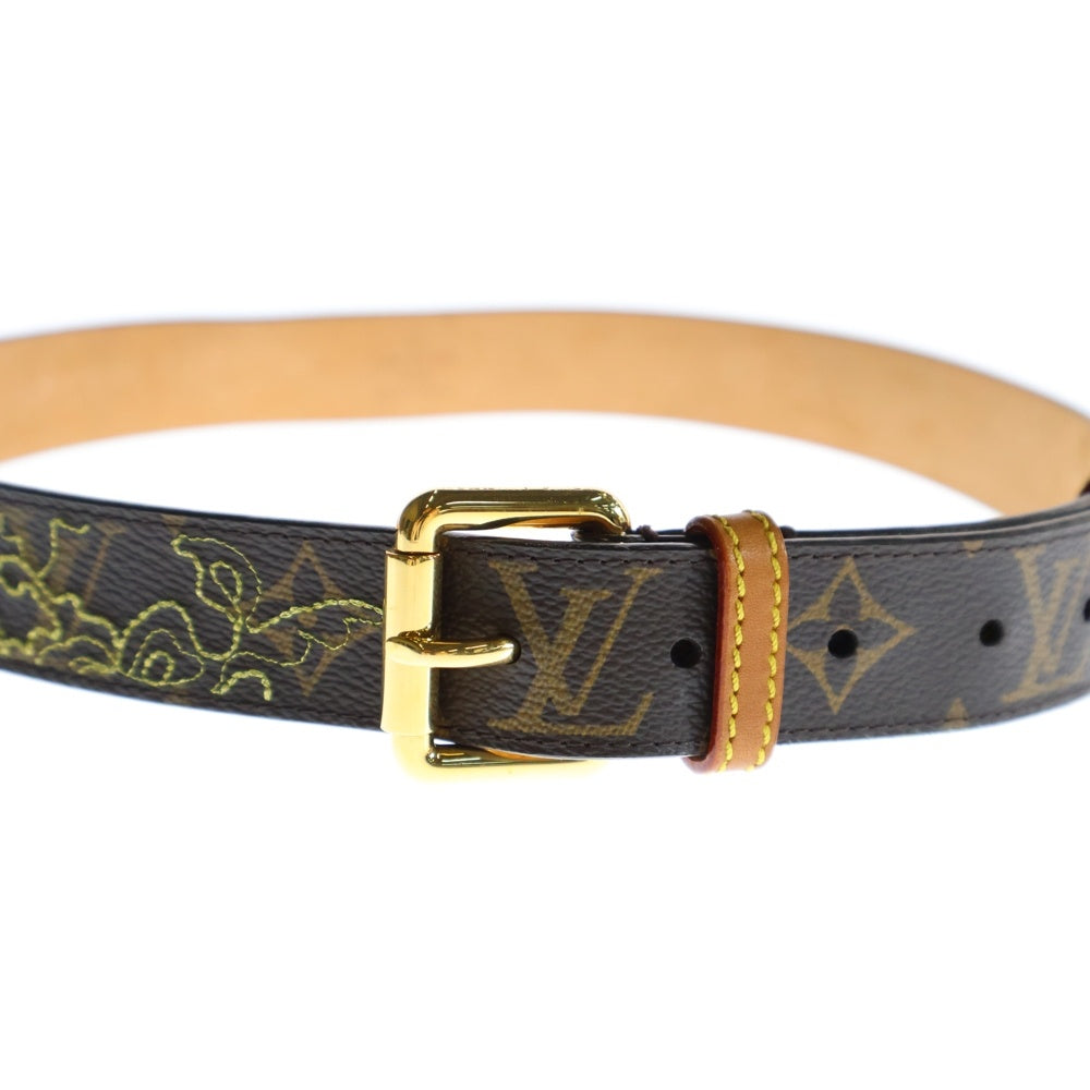 LOUIS VUITTON(ルイヴィトン) モノグラム サンチュール ベルト アルジャン レザーベルト ブラウン M6952