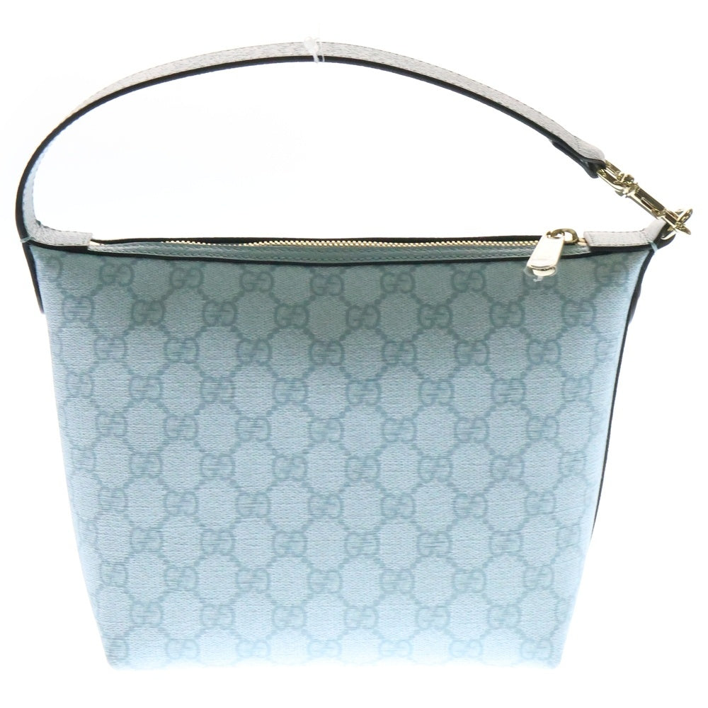 GUCCI(グッチ) OPHIDIA オフィディア GG スーパーミニ ショルダーバッグ ハンドバッグ 水色 PVCレザー 795170