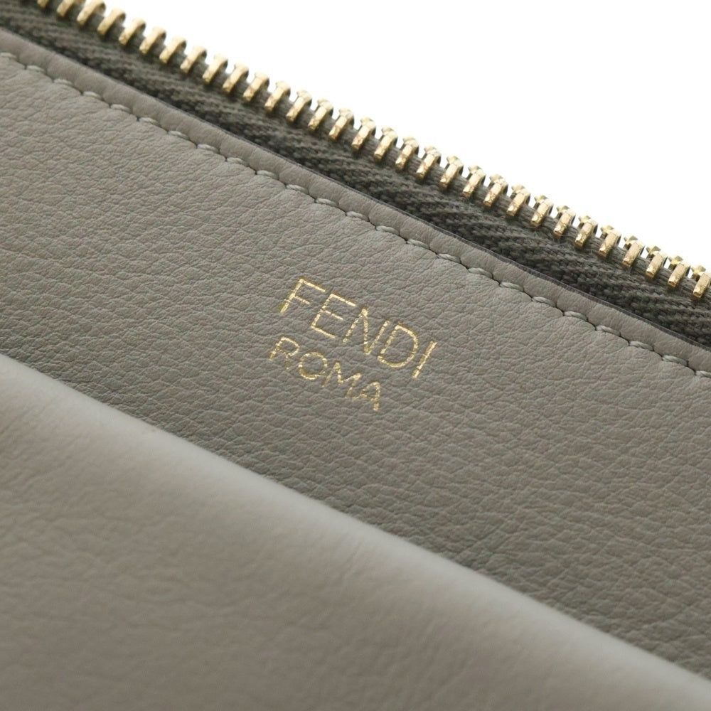 FENDI(フェンディ) トゥージュール マルチスタッズ レザー ショルダーバッグ ゴールド金具 グレー 8M0369