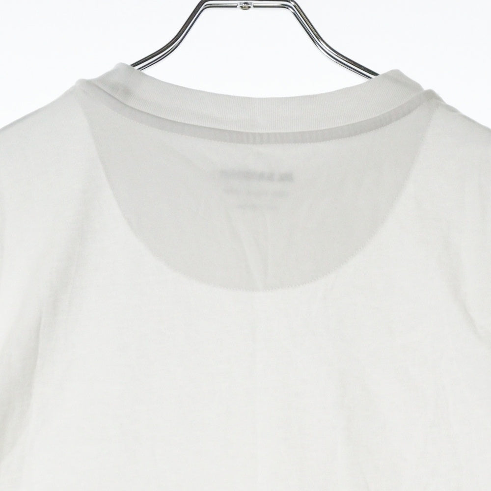 JIL SANDER(ジルサンダー) 25SS 裾ロゴパッチ ワッペン クルーネック 半袖Tシャツ カットソー ホワイト J47GC0001 J45048