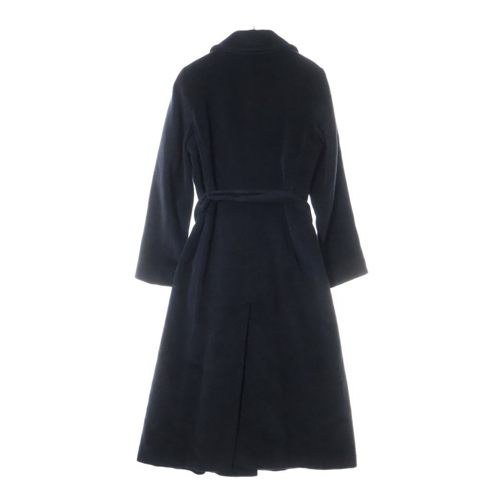 Max Mara(マックスマーラ) アンゴラ混 ウール アイコン ロング ガウン 1B コート ブラック レディース