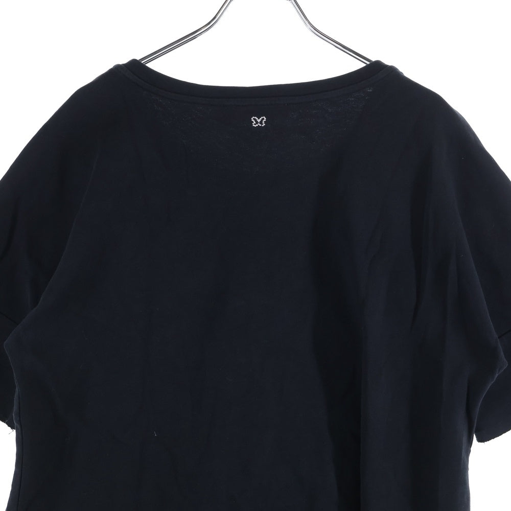 Max Mara(マックスマーラ) フラワー ビジュー装飾 半袖Tシャツ カットソー ブラック レディース