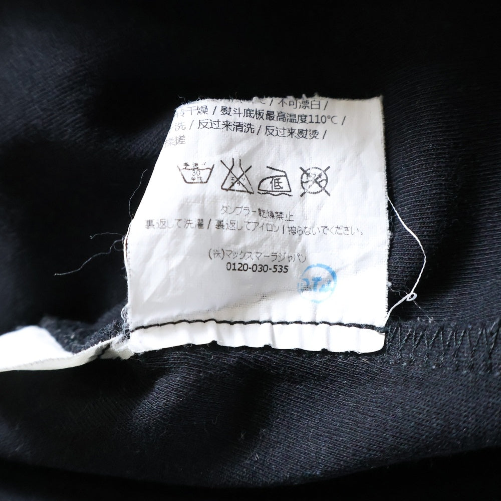 Max Mara(マックスマーラ) フラワー ビジュー装飾 半袖Tシャツ カットソー ブラック レディース