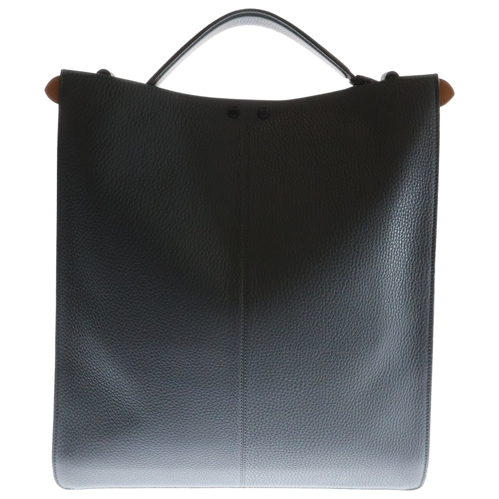 FENDI(フェンディ) Peekaboo ISeeU Leather Tote Bag ピーカーブ アイシーユー レザーハンド トートバッグ ブラック金具 グレー 7VA528