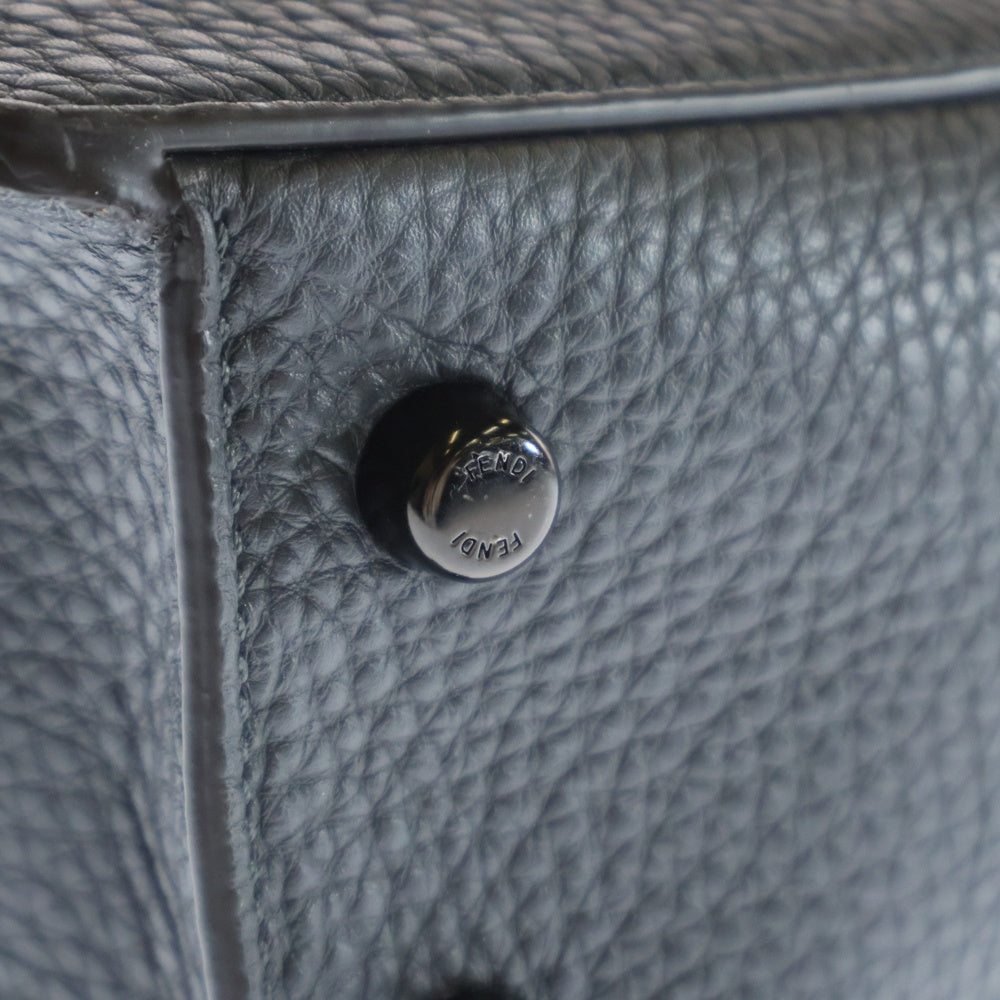FENDI(フェンディ) Peekaboo ISeeU Leather Tote Bag ピーカーブ アイシーユー レザーハンド トートバッグ ブラック金具 グレー 7VA528