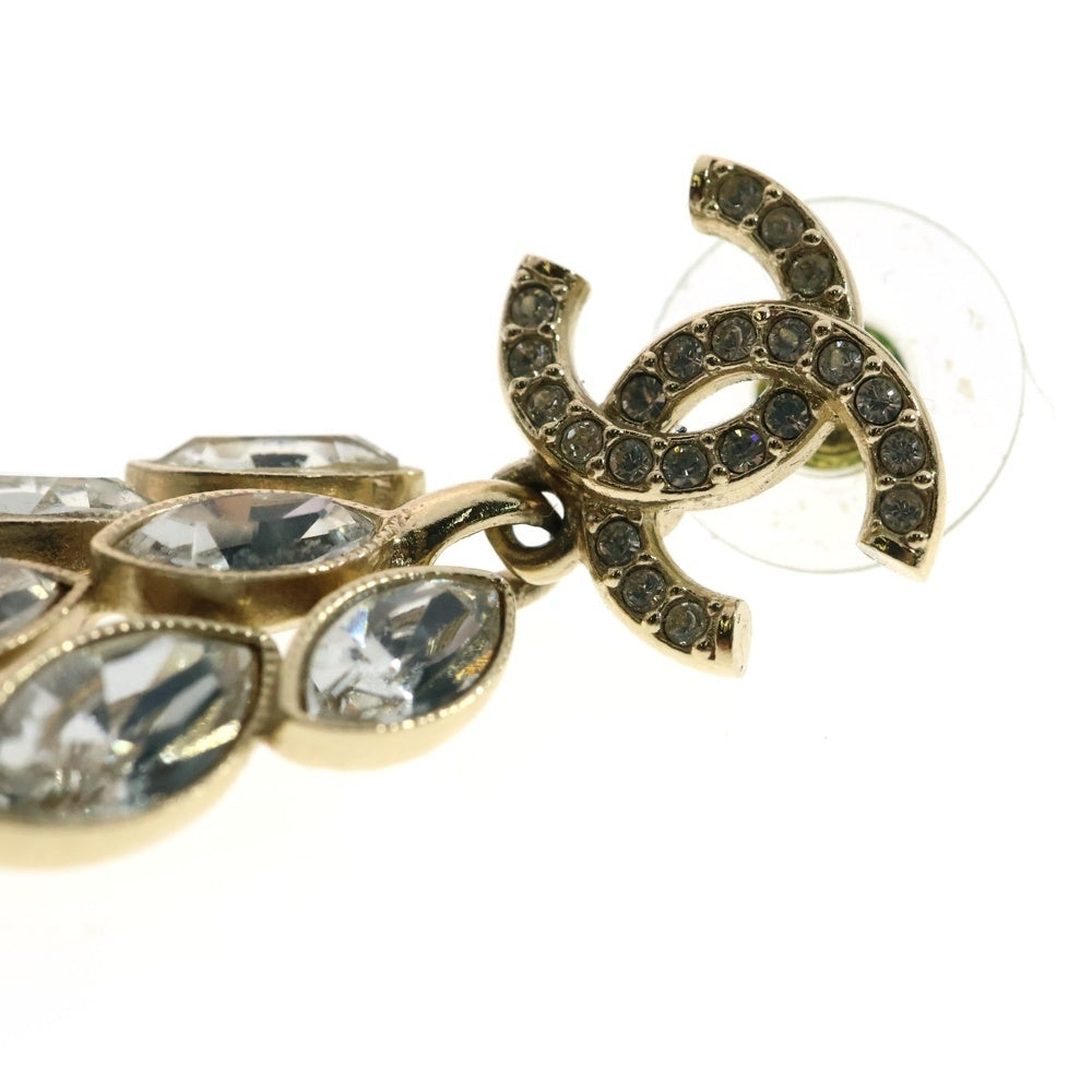 CHANEL(シャネル) ココマーク ラインストーン ドロップピアス イヤーアクセサリー ゴールド GP