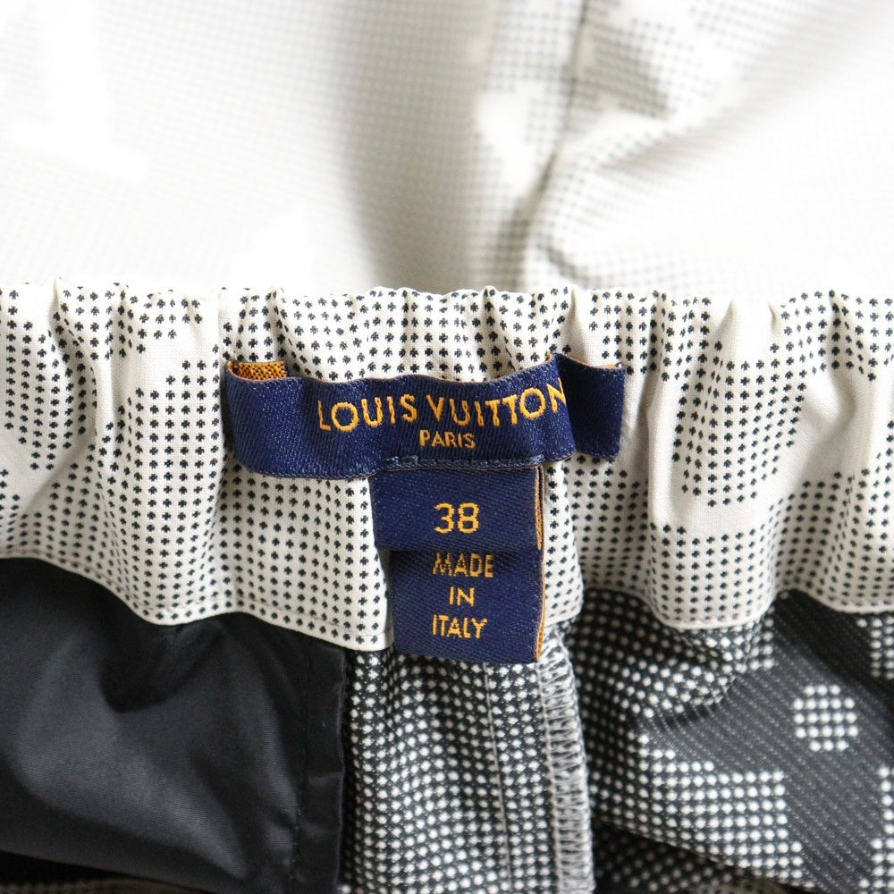 LOUIS VUITTON(ルイヴィトン) モノグラム総柄プリント ポリエステル ショート ハーフパンツ ショーツ グレー/ブラック レディース RW231W RX1 F0PA29