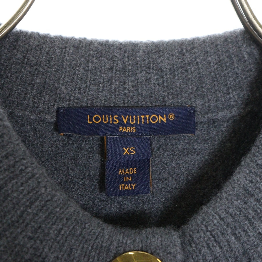 LOUIS VUITTON(ルイヴィトン) 23AW コンパクト ウール ニット クロップド カーディガン グレー レディース RW232W AMO FPKC17