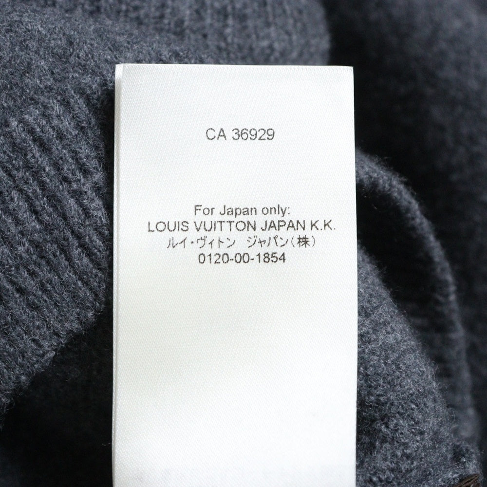 LOUIS VUITTON(ルイヴィトン) 23AW コンパクト ウール ニット クロップド カーディガン グレー レディース RW232W AMO FPKC17