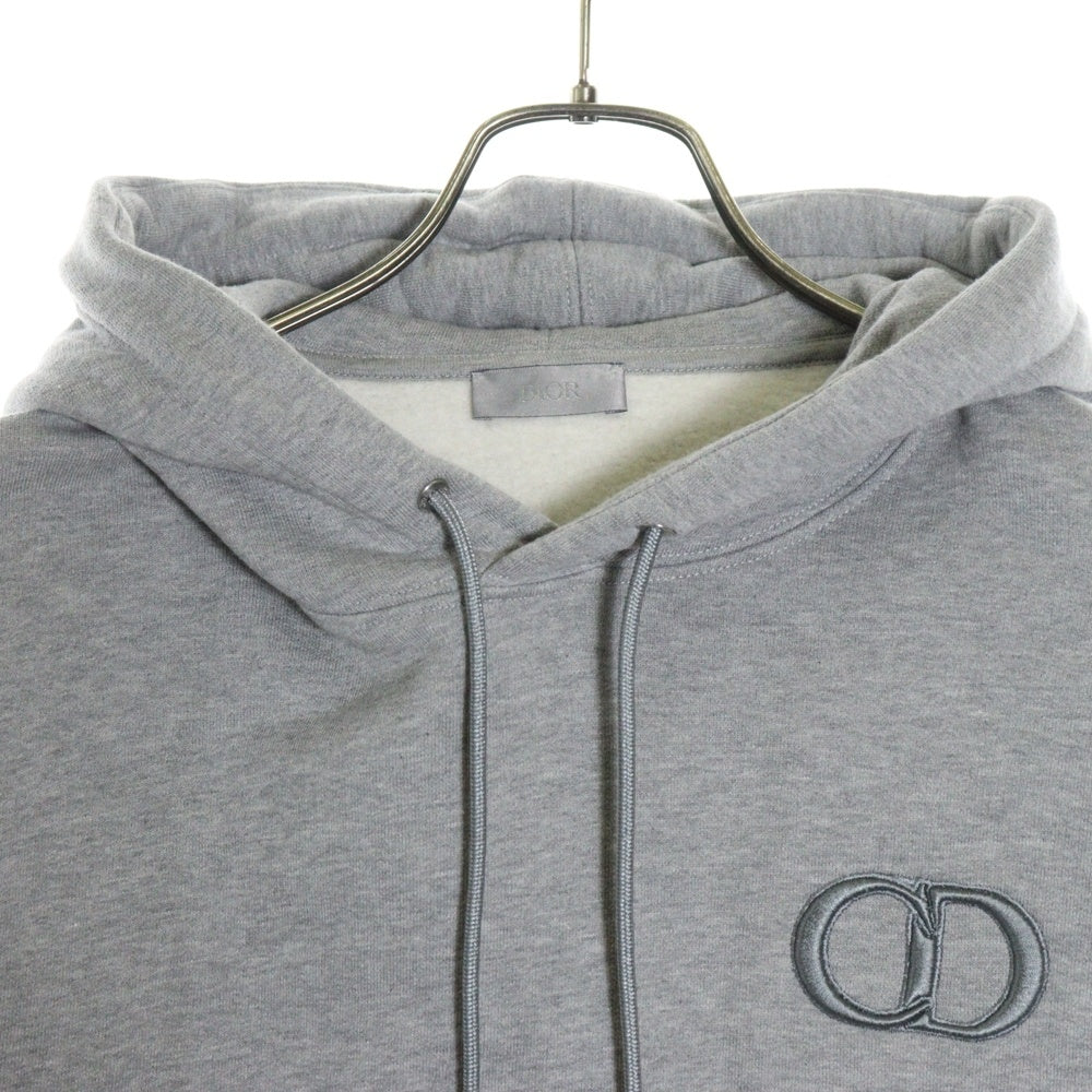 DIOR(ディオール) 23AW CD ICON ロゴ刺繍 プルオーバースウェットパーカー フーディー グレー 113J698A0531