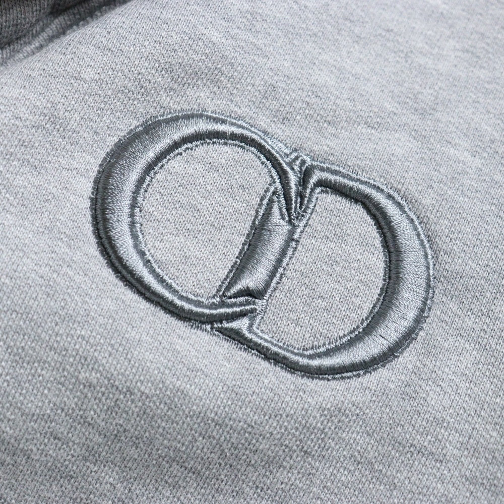 DIOR(ディオール) 23AW CD ICON ロゴ刺繍 プルオーバースウェットパーカー フーディー グレー 113J698A0531