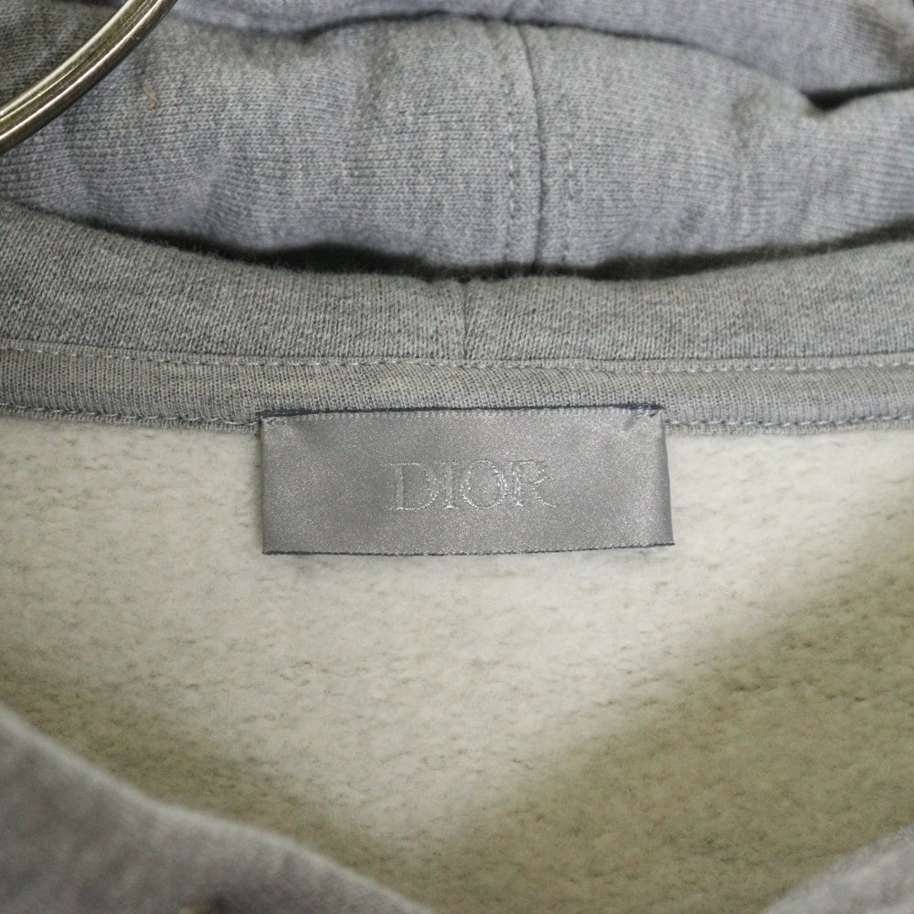 DIOR(ディオール) 23AW CD ICON ロゴ刺繍 プルオーバースウェットパーカー フーディー グレー 113J698A0531