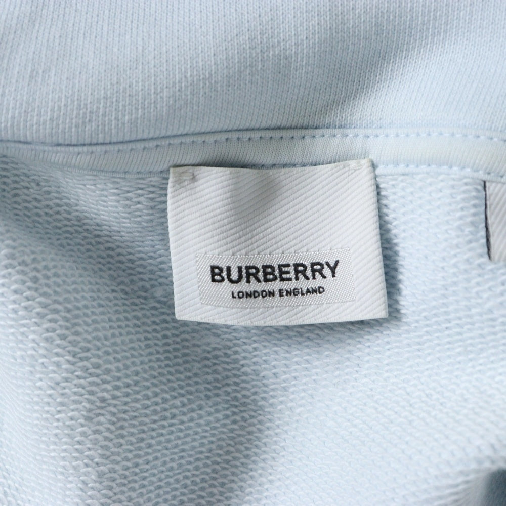 BURBERRY(バーバリー) ティッシ期 ホースフェリー ロゴプリント プルオーバースウェットパーカー フーディー ライトブルー 8040768