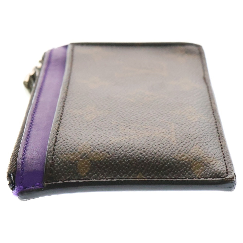 LOUIS VUITTON(ルイヴィトン) フラグメントケース モノグラム マカサー PVC レザー カードケース 小銭入れ ブラウン/パープル M82914 RFID