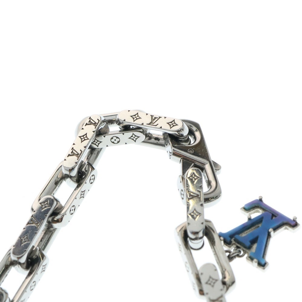 LOUIS VUITTON(ルイヴィトン) ネックレス モノグラム チェーン メタル レジン ブルー/シルバー M01494