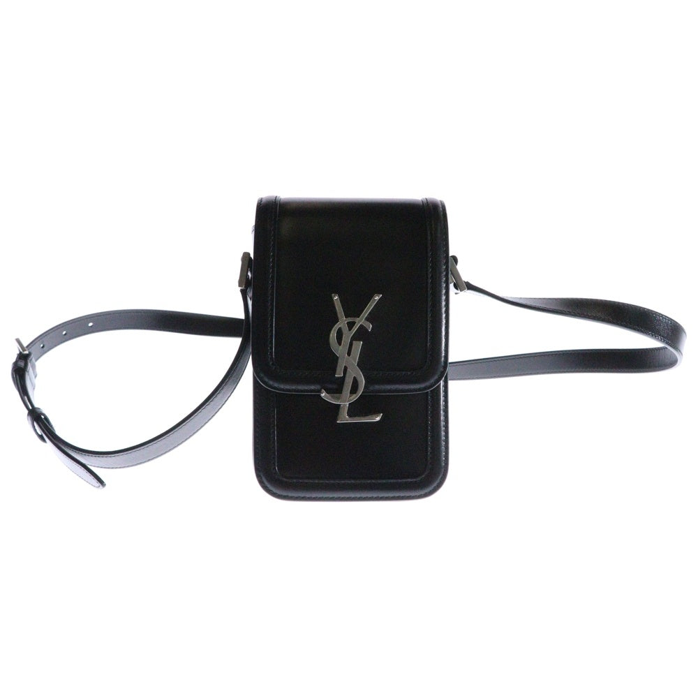 SAINT LAURENT PARIS(サンローランパリ) ソルフェリーノ ミニバッグ ショルダーバッグ ブラック レザー シルバー金具 753963