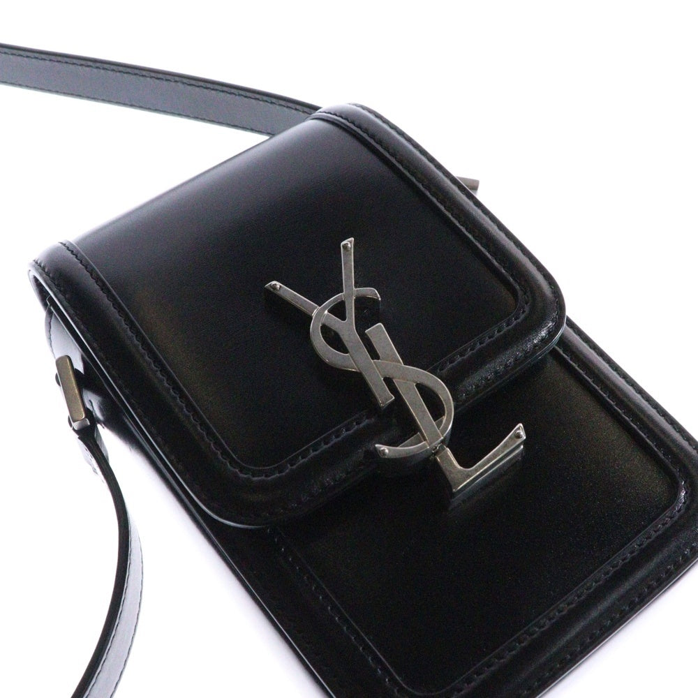 SAINT LAURENT PARIS(サンローランパリ) ソルフェリーノ ミニバッグ ショルダーバッグ ブラック レザー シルバー金具 753963