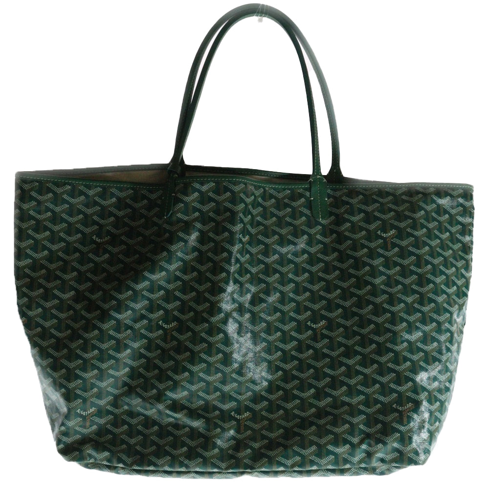 GOYARD(ゴヤール) Saint Louis GM サンルイGM ポーチ付レザートートバッグ グリーン