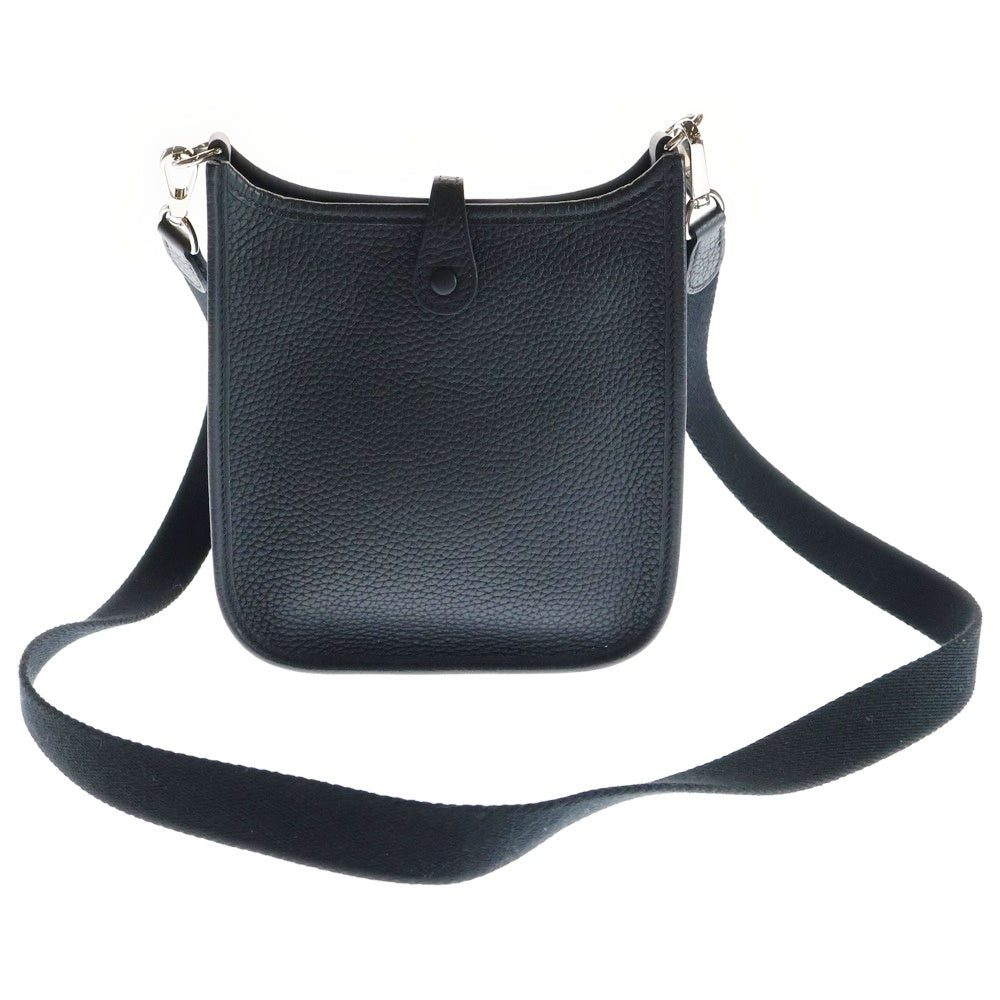 HERMES(エルメス) エブリンTPM トリヨンクレマンス Hロゴ パンチングレザー ショルダーバッグ ブラック U刻印