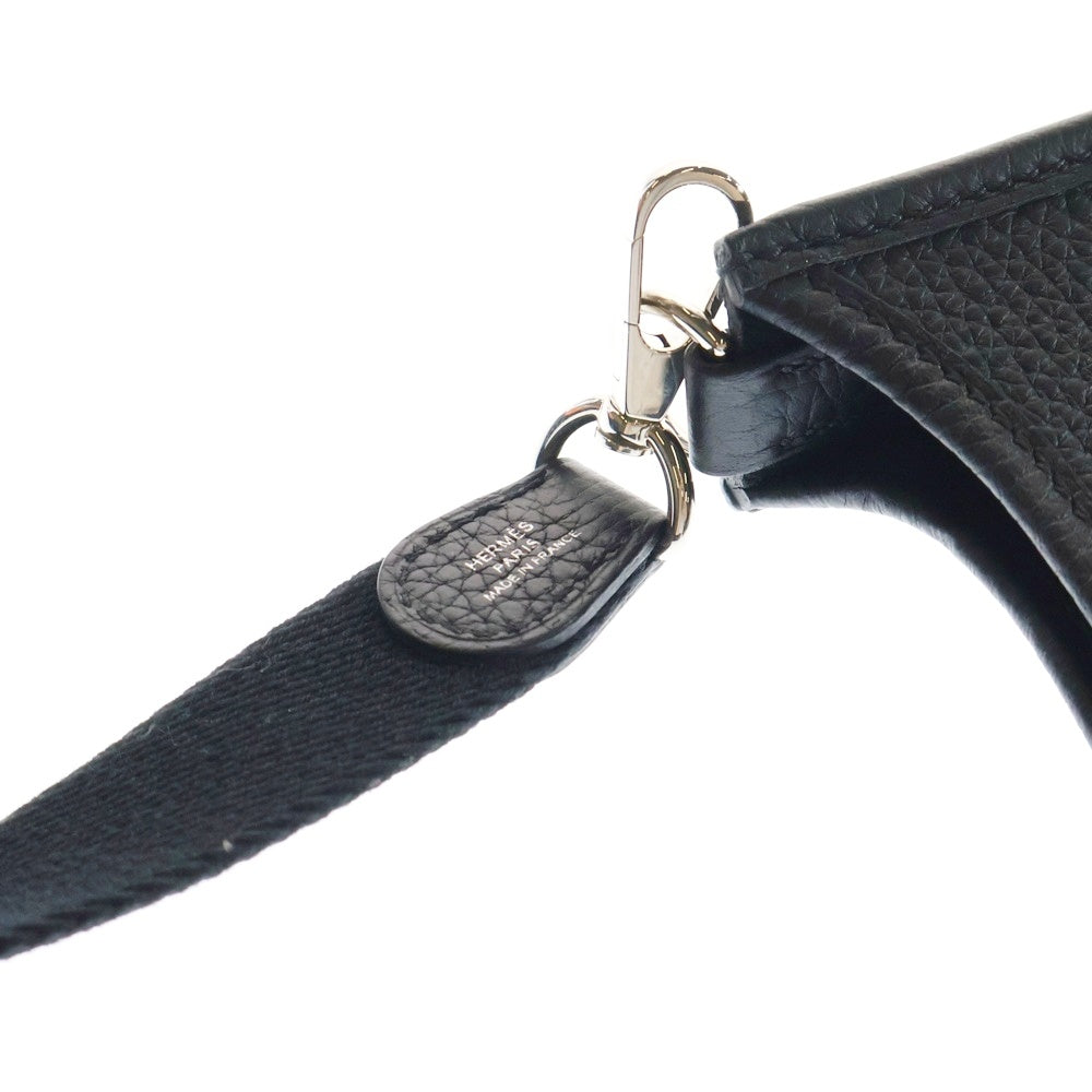 HERMES(エルメス) エブリンTPM トリヨンクレマンス Hロゴ パンチングレザー ショルダーバッグ ブラック U刻印